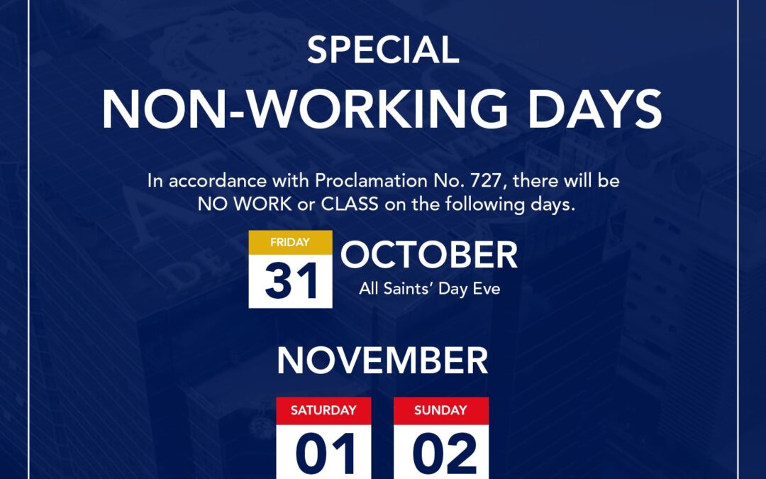 MEMO | SPECIAL NON-WORKING DAYS